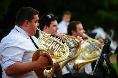  CAXIAS DO SUL, RS, BRASIL, 17/02/2019. Apresentação da Orquestra Municipal de Sopros, no Parque Getúlio Vargas (Parque dos Macaquinhos). Evento faz parte da primeira edição da série Concertos de Verão 2019. (Porthus Junior/Agência RBS)