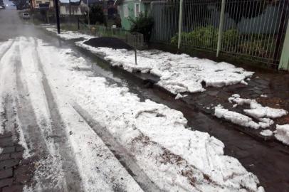  VACARIA, RS, BRASIL, 27/05/2019. Queda de granizo em Vacaria. (Guarda Municipal de Vacaria/Divulgação)