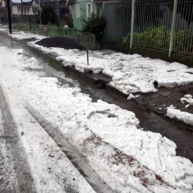  VACARIA, RS, BRASIL, 27/05/2019. Queda de granizo em Vacaria. (Guarda Municipal de Vacaria/Divulgação)