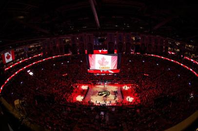 Eastern Conference Finals - Milwaukee Bucks v Toronto RaptorsTORONTO, CANADA - MAY 25: A general view of the arena before Game Six of the Eastern Conference Finals between the Milwaukee Bucks and the Toronto Raptors on May 25, 2019 at Scotiabank Arena in Toronto, Ontario, Canada. NOTE TO USER: User expressly acknowledges and agrees that, by downloading and/or using this photograph, user is consenting to the terms and conditions of the Getty Images License Agreement. Mandatory Copyright Notice: Copyright 2019 NBAE   Mark Blinch/NBAE via Getty Images/AFPEditoria: SPOLocal: TorontoIndexador: MARK BLINCHSecao: BasketballFonte: NBAE / Getty ImagesFotógrafo: Contributor