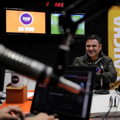  CAXIAS DO SUL, RS, BRASIL, 28/05/2019 - Show dos esportes na Gaúcha Serra com o convidado Itaqui, ex-jogador do Juventude e do Grêmio. Apresentação de Eduardo Costa e Marcelo Rocha. (Marcelo Casagrande/Agência RBS)