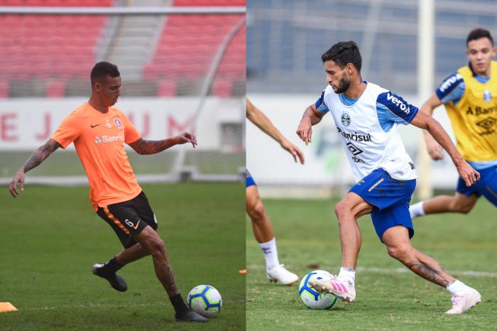 Montagem sobre fotos de Ricardo Duarte (Internacional) e Lucas Uebel (Grêmio FBPA)