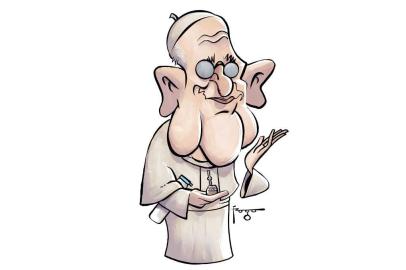 charge de Gilmar Fraga do papa Francisco