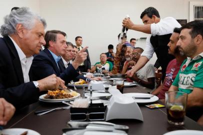 Data: 31/05/2019Presidente da República, Jair Bolsonaro durante almoço com caminhoneiros em Anápolis - GO .Foto: Isac Nóbrega/PR