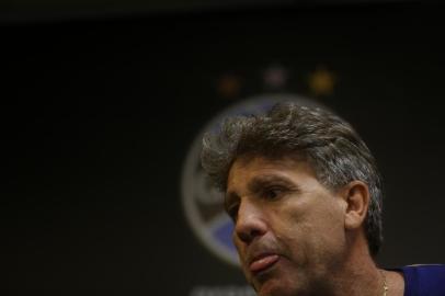  PORTO ALEGRE, RS, BRASIL, 07.05.2019. Coletiva do técnico do Grêmio, Renato Portaluppi.FOTO: MARCO FAVERO/AGÊNCIA RBS