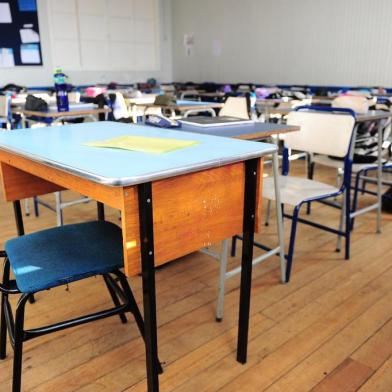  CAXIAS DO SUL, RS, BRASIL, 03/06/2019. Foto para matéria sobre falta de professores. Sala de aula da Escola Estadual Santa Catarina. (Porthus Junior/Agência RBS)