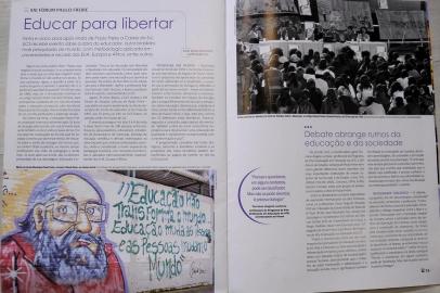  CAXIAS DO SUL, RS, BRASIL, 06/06/2019 - A Revista UCS, edição de março e abril de 2019, apresentou uma curiosidade:  suprimiu uma matéria sobre o educador Paulo Freire de uma das edições, enquanto outra se encontra na íntegra. (Marcelo Casagrande/Agência RBS)