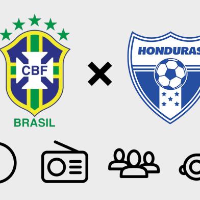 seleção brasileira, honduras, amistoso, montagem, escudos, futebol