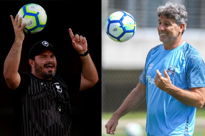 Montagem sobre fotos de Vítor Silva (Botafogo FR) e Lucas Uebel (Grêmio FBPA)