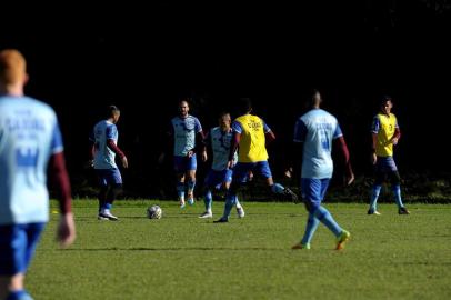  CAXIAS DO SUL, RS, BRASIL, 07/06/2019Treino do SER Caxias no centenário antes da partida contra o São Caetano no Estádio Anacleto Campanela pela série D do campeonato brasileiro. (Lucas Amorelli/Agência RBS)