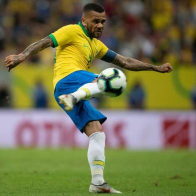 BRASÍLIA (DF), 5/6/2019: Daniel Alves durante amistoso da Seleção Brasileira contra o Catar no Estádio Mané Garrincha.