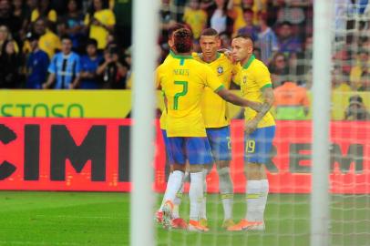  PORTO ALEGRE, RS, BRASIL, 09/06/2019. Brasil x Honduras, amistoso internacional realizado no estádio Beira-Rio. A Seleção Brasileira se prepara para a Copa América 2019 que será realizada no Brasli. (Porthus Junior/Agência RBS)