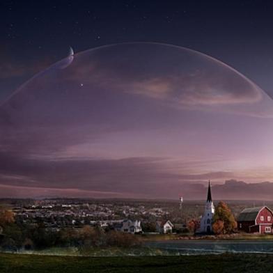 UNDER THE DOME, which premieres Monday, June 24 (10:00-11:00 PM, ET/PT) on CBS, is based on Stephen KingÃ¢Â?Â?s best-selling novel about a small town that is suddenly and inexplicably sealed off from the rest of the world by a massive transparent dome.  The townÃ¢Â?Â?s inhabitants must deal with surviving the post-apocalyptic conditions while searching for answers to what this barrier is, where it came from and if and when it will go away.  Photo: CBS/ CBS Ã?Â©2013 CBS Broadcasting Inc. All Rights Reserved.