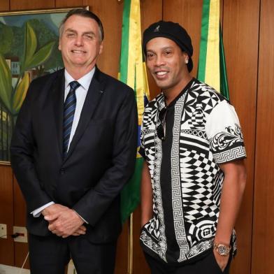 (Brasília - DF, 17/06/2019) Encontro com Gilson Machado, Presidente do Instituto Brasileiro do Turismo; e Ronaldinho Gaúcho, ex-jogador de futebol.Foto: Marcos Corrêa/PR