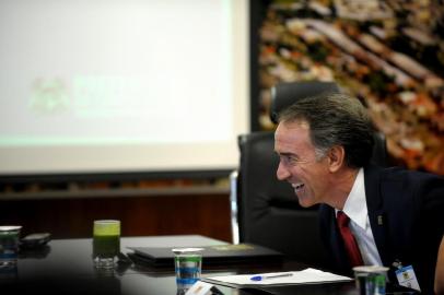  CAXIAS DO SUL, RS, BRASIL, 14/03/2019Coletiva de dois anos como prefeito de Caxias do Sul de Daniel Guerra. (Lucas Amorelli/ Agência RBS)