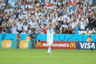  PORTO ALEGRE, RS, BRASIL, 25-06-2014 : Jogo entre as seleções de Argentina e Nigéria, quarta partida da Copa do Mundo em Porto Alegre, no estádio Beira Rio. (Foto: DIEGO VARA /Agência RBS, Editoria Esporte)Jogador Lionel Messi