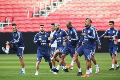  PORTO ALEGRE, RS, BRASIL, 21/06/2019- Treino da seleção argentina que ocorreu no estádio Beira-Rio. (FOTOGRAFO: JEFFERSON BOTEGA / AGENCIA RBS)