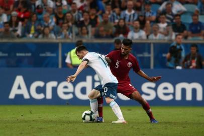  PORTO ALEGRE, RS, BRASIL, 23/06/2019- Catar x Argentina, jogo válido pela Copa América. (FOTOGRAFO: JEFFERSON BOTEGA / AGENCIA RBS)