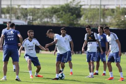  PORTO ALEGRE-RS- BRASIL- 24/06/2019- Seleção argentina faz treino no CT do Internacional. FOTO FERNANDO GOMES/ ZERO HORA.