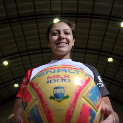  CAXIAS DO SUL, RS, BRASIL, 28/06/2019Diana Santos, caxiense e jogadora do Leoas da Serra de Lajes SC, é fixa da seleção brasileira e campeã da libertadores