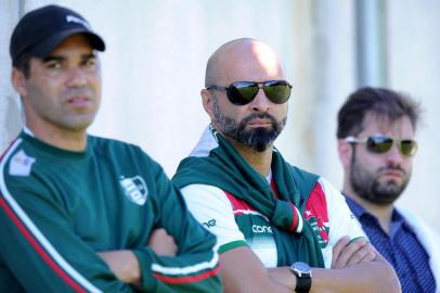  CAXIAS DO SUL, RS, BRASIL (20/05/2019)Jogo treino entre Ser Caxias e Brasil-Fa no CT em Caxias do Sul. Na foto, técnico do Brasil-Fa Alê Menezes. (Antonio Valiente/Agência RBS)