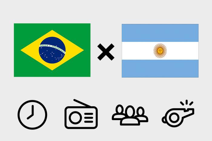 Brasil x Argentina: onde assistir, horário e escalações do jogo