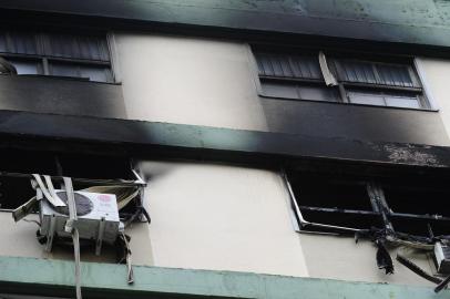  PORTO ALEGRE,RS,BRASIL.2019,07,02.Incêndio em apartamento causa morte de idoso de 75 anos,em condominio no bairro Petrópolis.(RONALDO BERNARDI/AGENCIA RSB).