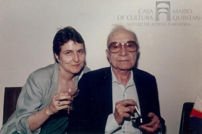 Elena Quintana Oliveira e o tio-avô, Mario Quintana