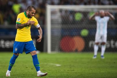 BELO HORIZONTE (MG), 2/3/2019: o lateral direito e capitão da Seleção Brasileira, durante a semifinal da Copa América contra a Argentina, no Mineirão.