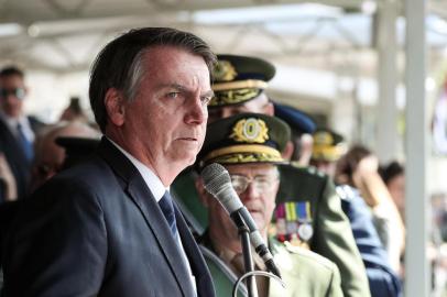 Data: 03/07/2019São PauloPalavras do Presidente da República, Jair Bolsonaro, em solenidade de Passagem do Comando Militar do Sudeste.Foto: Marcos Corrêa/PR