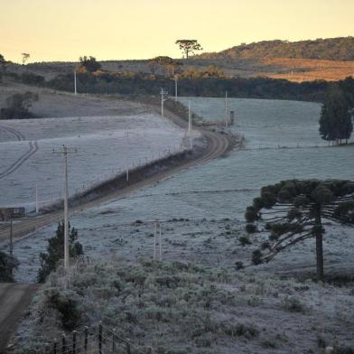 CAXIAS DO SUL, RS, BRASIL, 04/07/2019Geada em Caxias do Sul nas regiões de Vila Seca e Fazenda Souza.Vila Seca (Lucas Amorelli/Agência RBS)