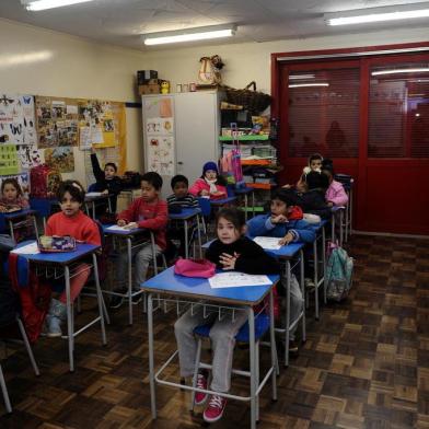  CAXAIS DO SUL, RS, BRASIL (02/07/2019)Algumas escolas de Caxias deixaram suas sedes para locais que eram para ser temporários ou provisorios, mas acabaram se tornando pérmanentes.Escola Atiliano Pinguelo está funcionando em prédio alugado do antigo colégio Mutirão no bairro Nossa Senhora de Lourdes. A escola ficava no Bairro Diamantino. (Antonio Valiente/Agência RBS)