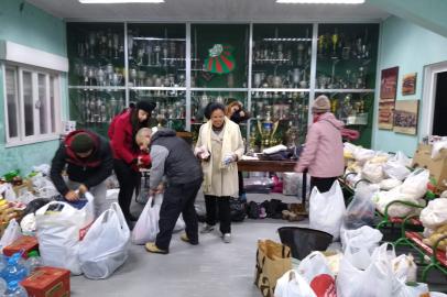 Ação do clube para abrigar moradores de rua.