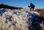 FOTO: frio congela cachoeira em São José dos Ausentes  