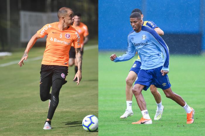 Montagem sobre fotos de Ricardo Duarte (Inter) e Lucas Uebel (Grêmio FBPA)