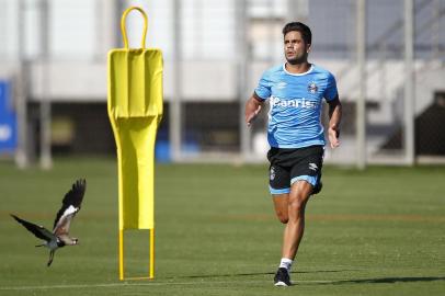 RS - FUTEBOL/TREINO GREMIO  - ESPORTES - Jogadores do Gremio realizam treino durante a tarde desta sexta-feira no Centro de Treinamentos Luiz Carvalho, na preparacao para o Campeonato Gaucho. FOTO: LUCAS UEBEL/GREMIO FBPA