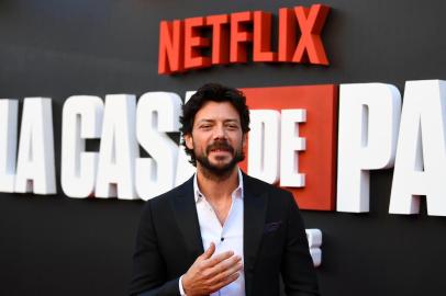 Spanish actors Alvaro Morte poses during a photocall for the presentation of Spanish TV show La Casa de Papel 3rd season  on July 11, 2019 in Madrid. (Photo by GABRIEL BOUYS / AFP)