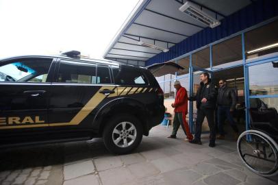  CAMAQUÃ, RS, BRASIL - 17/07/2019 - Preso ferido em Cristal é liberado de hospital em Camaquã.