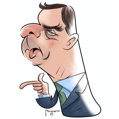 Charge de Gilmar Fraga sobre senador Flávio Bolsonaro.