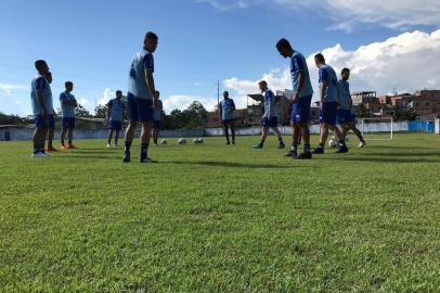  Equipe do Caxias em treino no CT do Nacional