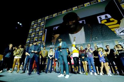 SAN DIEGO, CALIFORNIA - JULY 20: Mahershala Ali (C) of Marvel Studios Blade at the San Diego Comic-Con International 2019 Marvel Studios Panel in Hall H on July 20, 2019 in San Diego, California.   Alberto E. Rodriguez/Getty Images for Disney/AFP