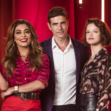 Maria da Paz (Juliana Paes), Régis (Reynaldo Gianecchini) e Josiane (Agatha Moreira), a dona do pedaço