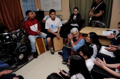  CAXIAS DO SUL, RS, BRASIL (26/07/2019)Visita de Eduardo Shinyashiki na Anjos Voluntários, em Caxias do Sul. Palestrante conhecido internacionalmente falou sobre perseverança e amor próprio aos frequentadores da entidade. (Antonio Valiente/Agência RBS)