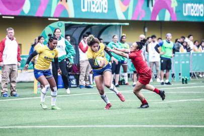  Crédito obrigatório: Pedro Ramos/ rededoesporte.gov.br. Rúgbi feminino estreia nos Jogos Pan-Americanos contra o Peru. Local: Complexo Esportivo Villa María del Triunfo, em Lima, no Peru. Data: 26.07.2019. Foto: Pedro Ramos/ rededoesporte.gov.brIndexador: DANILOBORGES