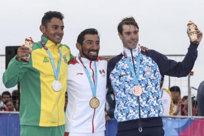  27.07.2019 - Jogos Panamericanos Lima 2019 - Lima (PER) -  Playa Agua Dulce - Triatlon masculino -  Na foto: Manoel Messias, ganhou a medalha de prata.Foto: Â©Wander Roberto/COBIndexador: Wander Roberto/COBFotógrafo: Wander Roberto/COB