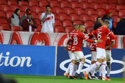 Inter recebe o Ceará no Estádio Beira-Rio, pela 12ª rodada do Brasileirão. Comemoração do gol de Sarrafiore.