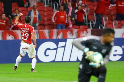 Inter recebe o Ceará no Estádio Beira-Rio, pela 12ª rodada do Brasileirão. Sarrafiore comemora gol.