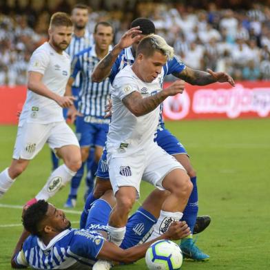 Santos(SP), 28/07/2019 - Santos x Avai - Yeferson Soteldo do Santos - Partida entre Santos x Avai pela 12Âº rodada do Campeonato Brasileiro, realizada no Estadio de Vila Belmiro, em Santos, litoral de Sao Paulo, na tarde deste domingo, 28. (Foto: Jota Erre/Photo Premium/Lancepress!) 