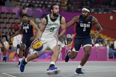  27.07.2019 - Jogos Panamericanos Lima 2019 - Lima (PER) - Coliseo Eduardo Dibos - Basquete 3 x3 - Masculino - Fase Preliminar - Brasil x Estados Unidos - Foto: Alexandre Loureiro/COBIndexador: Alexandre Loureiro/COBFotógrafo: Alexandre Loureiro/COB