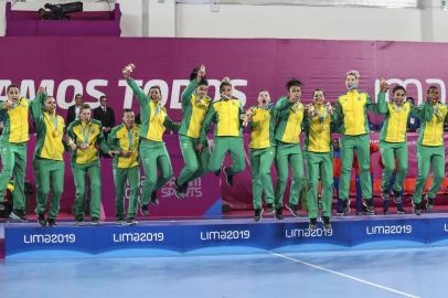  30.07.2019 - Jogos Panamericanos Lima 2019 - Lima (PER) - VIDENA - Handebol feminino - Brasil x Argentina - Final - .Na foto: SeleÃ§Ã£o Brasileira ganha da Argentina e conquista a medalha de ouro.Foto: ©Wander Roberto/COBIndexador: Wander Roberto/COBFotógrafo: Wander Roberto/COB